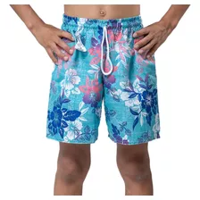 Kit Com 05 Bermudas Juvenil Tactel Surf Praia Infantil Masculina - Atacado