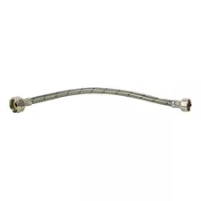 Conector Flexible 1/2 X 7/8 De Pulgada X 35 Cm Plata Claro C