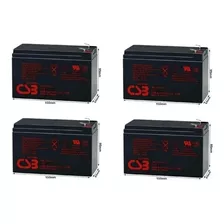 Kit 4 Baterias Nobreak Apc Backups Es600va 12v 7ah Es 600va