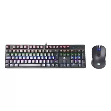 Kit Teclado + Mouse Gamer Usb Gm200 Mecanico Hp