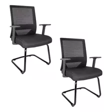 Set De 2 Sillas Para Visita Oficina Ergonomicas Offiho 