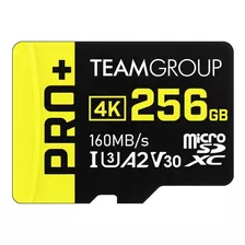 Tarjeta De Memoria Microsd Team 256gb Pro+ Clase 10 160mb/s