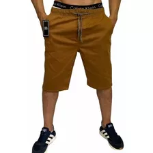 Bermuda Shorts Masculino Com Elástico Na Cintura Jeans 