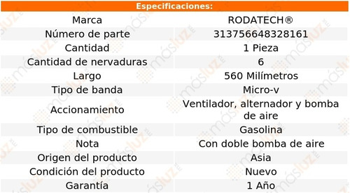 (1) Banda Accesorios Micro-v C20 Pickup 8 Cil 7.4l 85/86 Foto 2