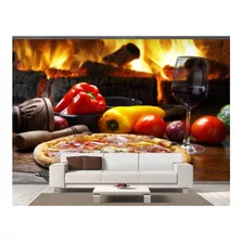 Adesivo De Parede Rodízio Pizza Gourmet 3d 12m² Al144