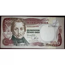 Colombia Billete De 500 Pesos Año 1992