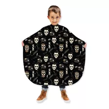 Capa De Corte Para Niños Laskapas Profesional Calavera Sepia