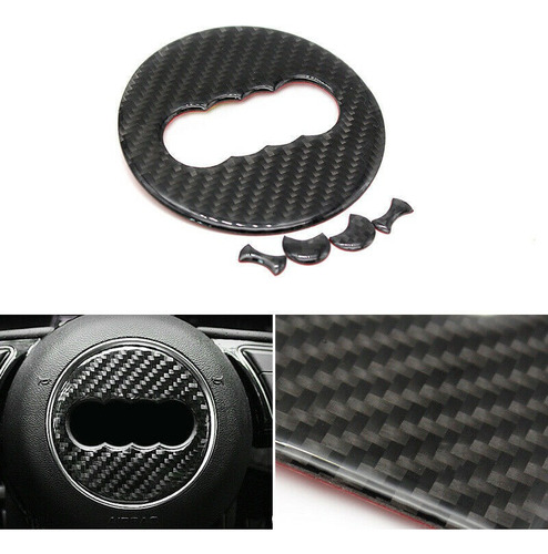 A3 Q3 Q5 Audi Volante Logo Protector Fibra Carbono