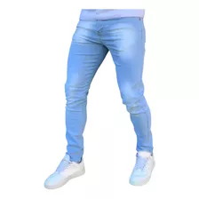 Calça Jeans Masculina Casual Básica Super Skinny Modelo Novo