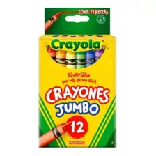 12 Crayones Jumbo Crayola Redondos Escolares Dibujo Colorear