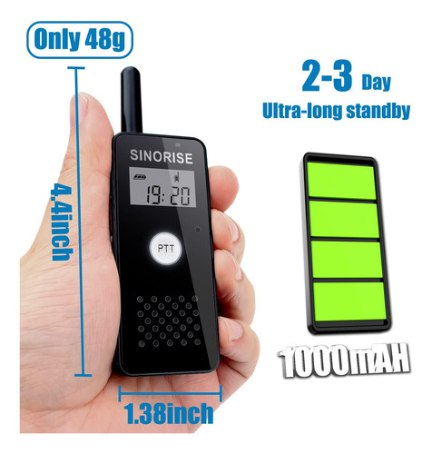 Sinorise Mini Walkie Talkies Radio Bidireccional Con Foto 2