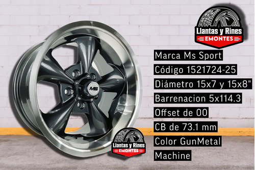 Rines 15 5/114.3 Ford Ranger Mustang Maverick Progresivos Foto 2