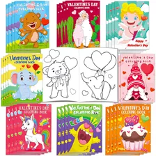 32 Uds Libros Colorear Día De San Valentín Niños L...