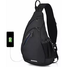 Mochila De Hombro Para Hombre Con Puerto Usb Para Mujer, Ve