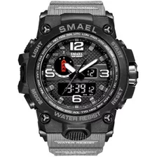 Reloj Táctico Militar Oferta Negro Malla Gris Smael Japones