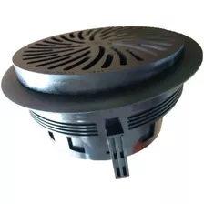 Sistema Redondo Pc Plástico Negro Ventilación De Aire Ajust.