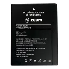 Pila Bateria Zuum Covet Z 2500 Mah Sminva