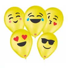 Balão Bexiga N9 Tema Emoji/emoções - C/25un São Roque