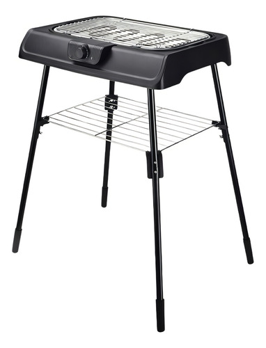 Parrilla Eléctrica Criollo Kanji De 2000w Con 6 Temperaturas Color Negro