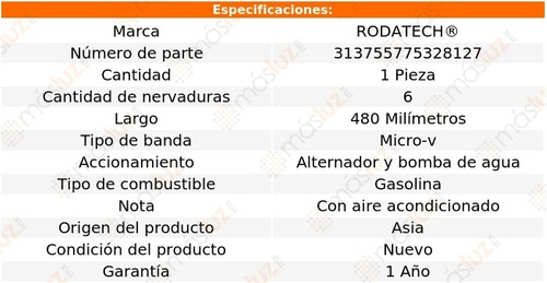 (1) Banda Accesorios Micro-v Vibe 1.8l 4 Cil C/aa 09/10 Foto 2