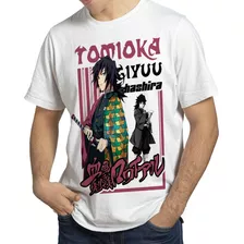 Camisa Giyu Tomioka Demon Slayer Anime Desenho Manga Promo 