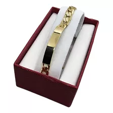 Esclava 14 K De Oro Laminado 8 Mm Y 22 Cm + Estuche Ef12