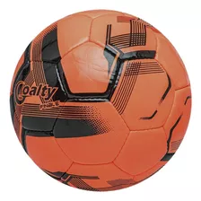 Pelota Futbol N°5 Profesional Goalty Cesped Cosida Pu Color Naranja Fluo