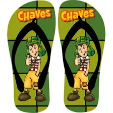 Chinelo Sandalia Personalizada Series Chaves Preto