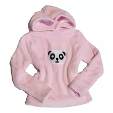 Blusa Pelúcia Panda Com Capuz