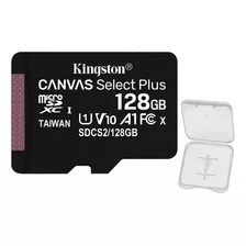 Cartão Memória Micro Sd Kingston 128gb 100mbs E Adap +case