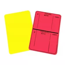 Tarjeta De Arbitro Futbol Roja Y Amarilla. Pack X2