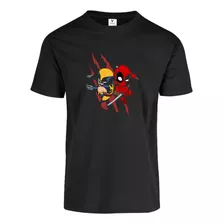 Playera Dead Pool Y Logan Playera Estampada Deadpool Niño