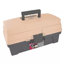 Caja Vanity Para Pesca De Plastico 14 Pul Beige/cafe Santul