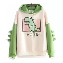 Sudadera Capucha Impresión Dinosaurio Lindo Versión Coreana