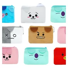 4x Monedero Bt21 Bts Felpa Kawaii