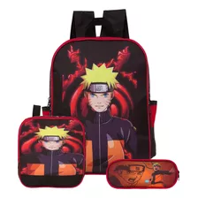 Mochila Escolar Costas Infantil Anime Naruto Uzumaki Meninos