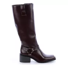 Bota Biker Boots Feminina Salto Baixo Montaria Damannu