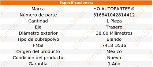 1- Repuesto Pistn Caliper Trasero Cl V6 3.0l 97/99 Ho Foto 2