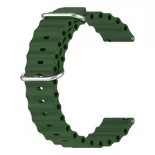 Pulseira 22mm Silicone Oceano Compatível Com Maimo Alexia