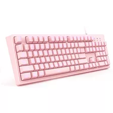 Teclado Gamer Onikuma G25 Membrana Rosado Con Luz Led Rgb