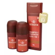 Kit Shampoo 2 Desodorantes Roll On 60ml Classic Senador
