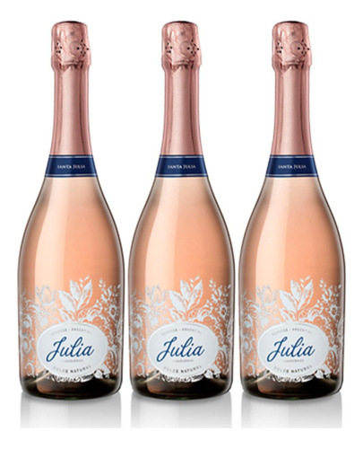 Champagne Santa Julia Dulce Natural 750 Ml Espumante X3