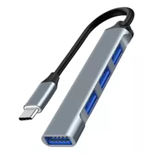 Mini Hub Usb Tipo C A 4 Puertos Usb 3.0 Type A Con Cable ®