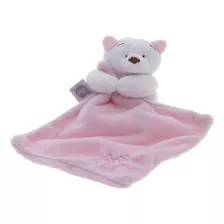 Mini Blanket (naninha) Ursinho Em Plush Rosa Zip Toys