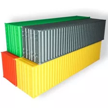 Kit 40 Miniaturas Container 20x40 Pés 20x20 Pés Escala 1:87 