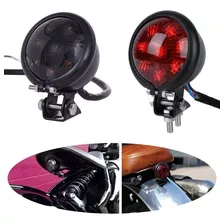 Stop Porta Placa Led Luz De Freno Universal Moto Cafe Racer 