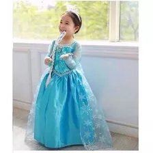 Fantasia Vestido Luxo Frozen Elsa E Anna Princesa Disney