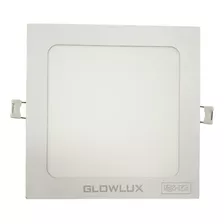 Panel Led Embutir 12w Cuadrado Luz Cálida - Glowlux Color Blanco