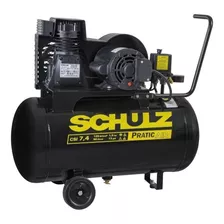 Compressor De Ar Elétrico Portátil Schulz Pratic Air Csi 7.4/50 Monofásica 46l 1.5hp 220v 50hz/60hz Preto