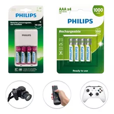 Kit Carregador Sony 4 Pilhas Recarregáveis Aa 4pilhas Aaa